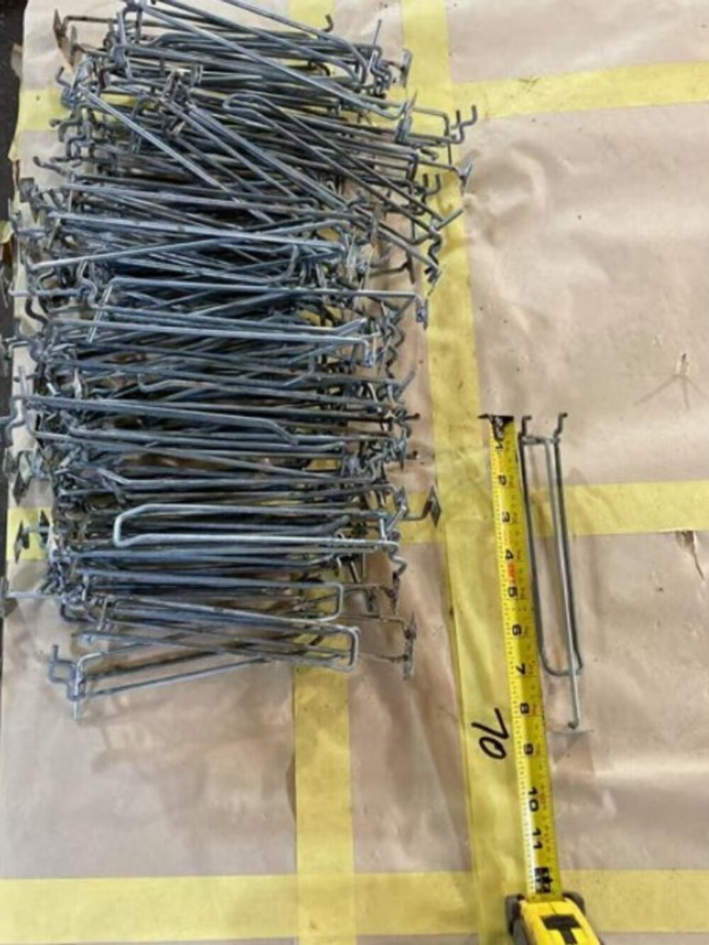 Scanner Hooks for Pegboard 8 inch price tag display end count 70 pieces